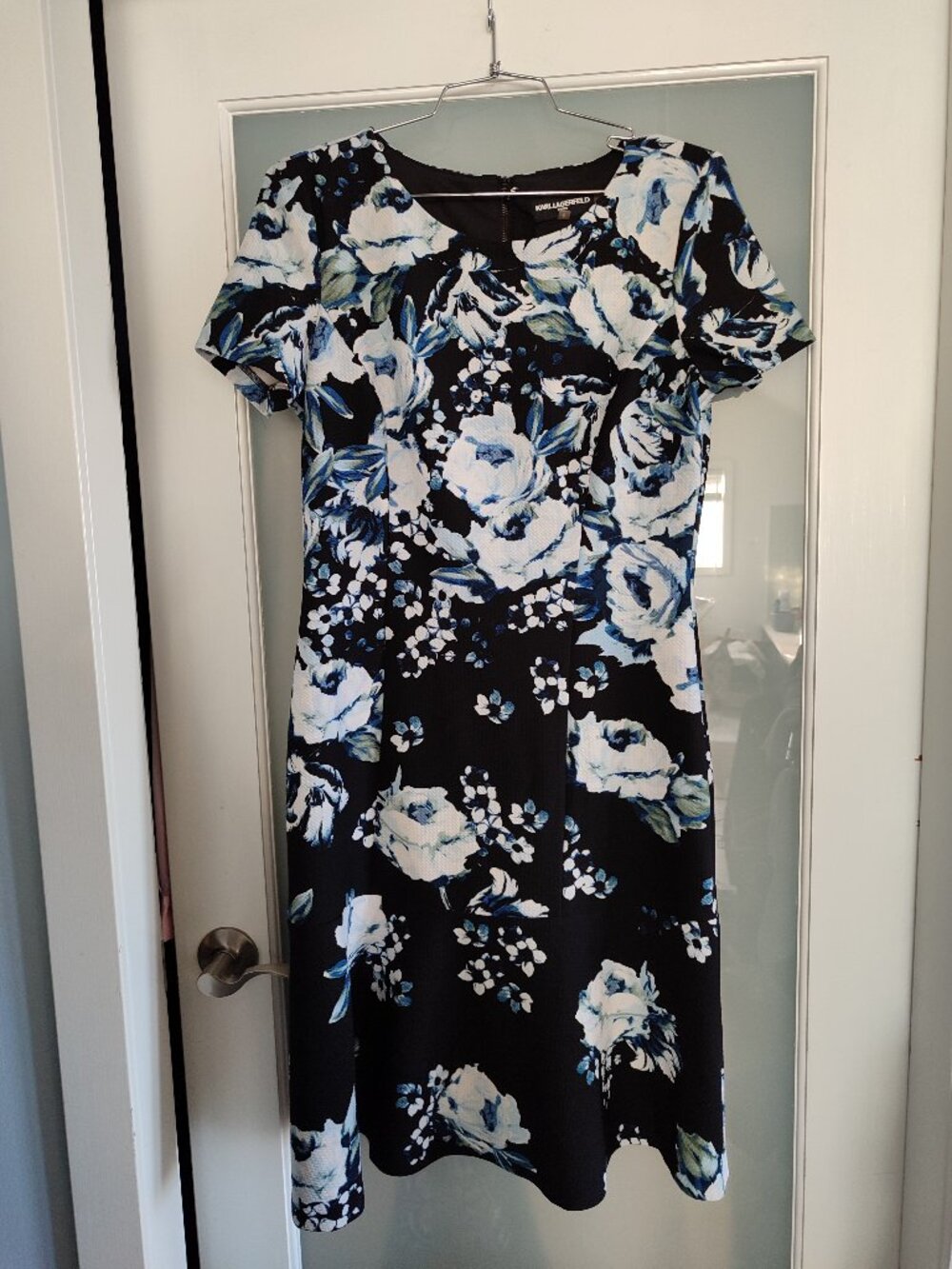 Karl Lagerfeld Paris Floral Drop Waist Flounce Dress size 6